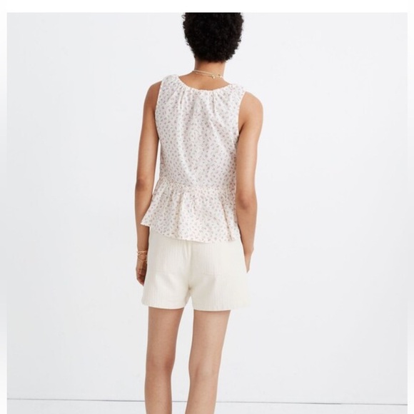 Madewell Floral Shirred Drawstring Tank Top - Picture 4 of 7